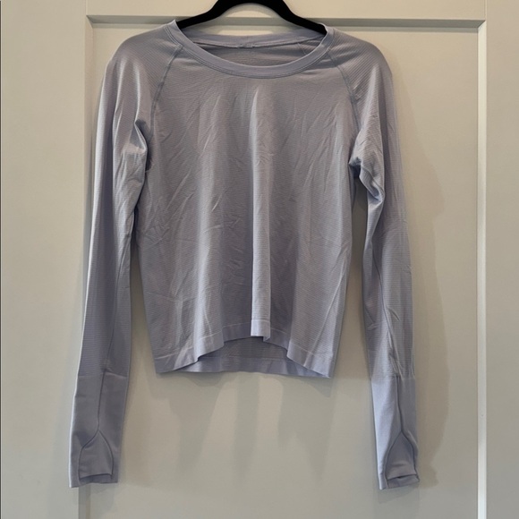 Lululemon Swiftly Tech Long Sleeve Shirt 2.0 Race Length Light Purple blue lilac - Picture 6 of 6